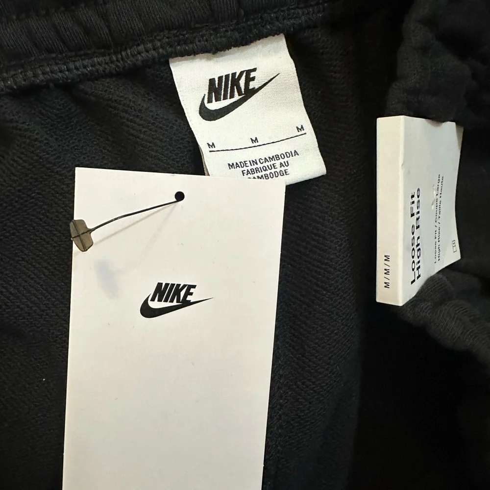 NWT Nike Black Ribbon Shorts and White Ribbon T-Shirt Set